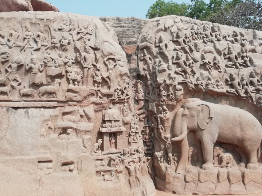 Mahabalipuram: Private Guided tour from Chennai with lunch - Varaha Cave: Granite Scale and Guardian Figures